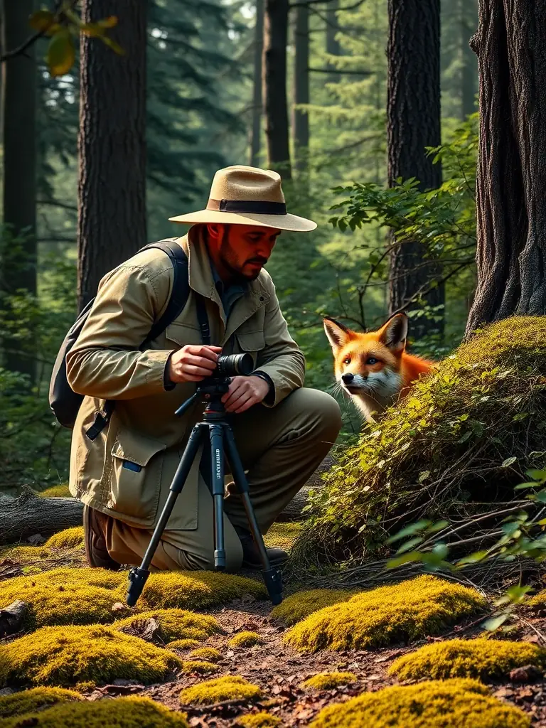 A wildlife photographer showcasing their stunning images of animals in their natural habitat.